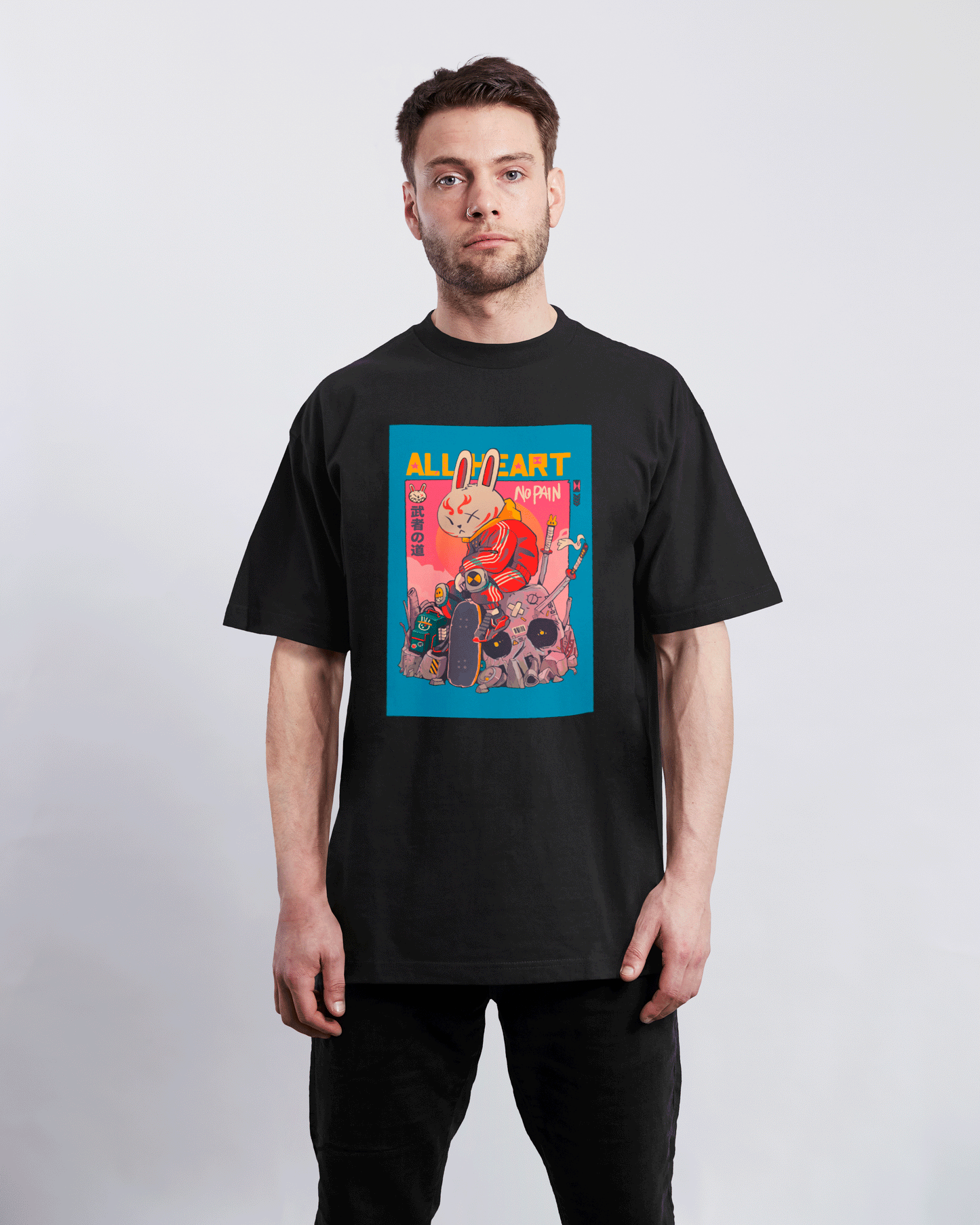 Playera oversized all heart