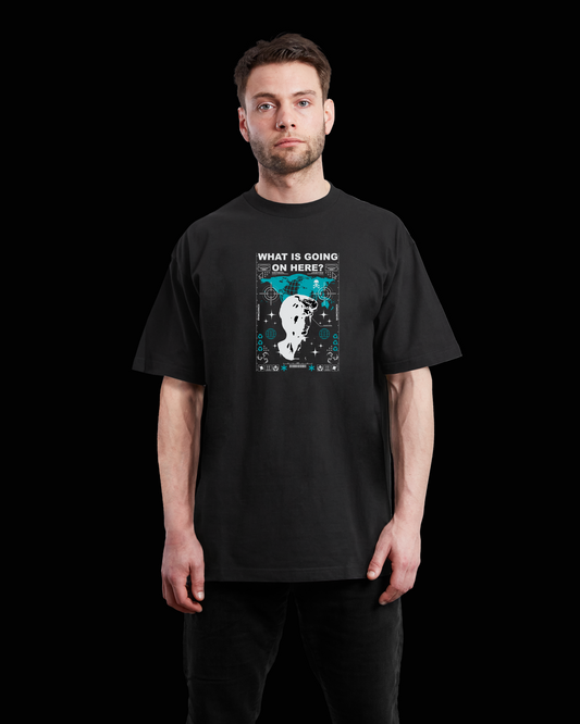 Playera oversized Streetwear- what is going on here