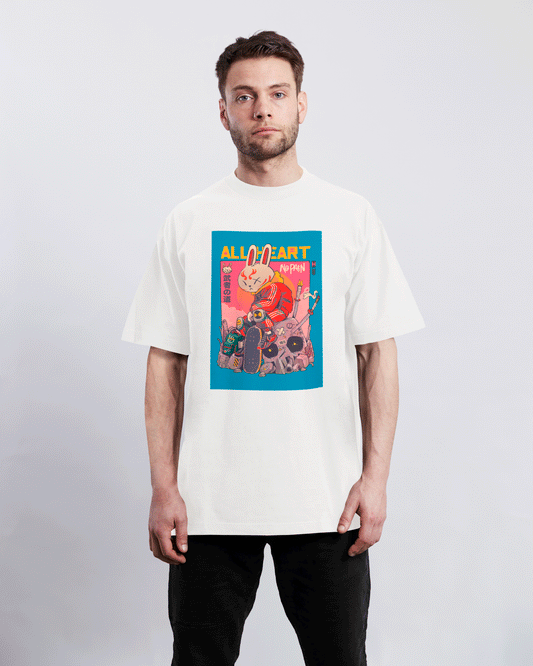 Playera oversized all heart