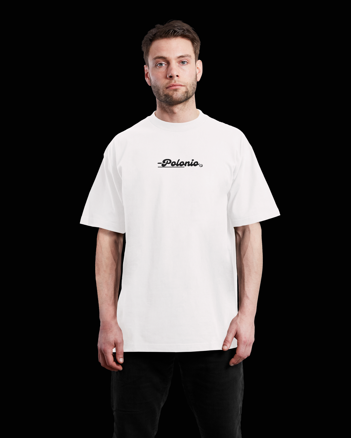 Playera Oversized- black polonio