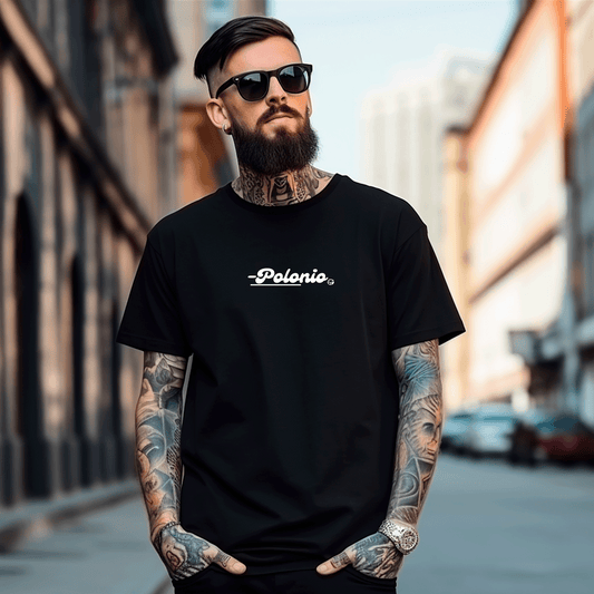 Playera Oversized- black polonio